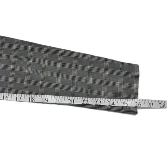 Zara Gray Plaid Legging Pants Crop Checker Size Medium - Picture 11 of 11